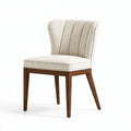 Chaise de salle à manger 50 x 60 x 90 cm textile beige bois brun style contemporain