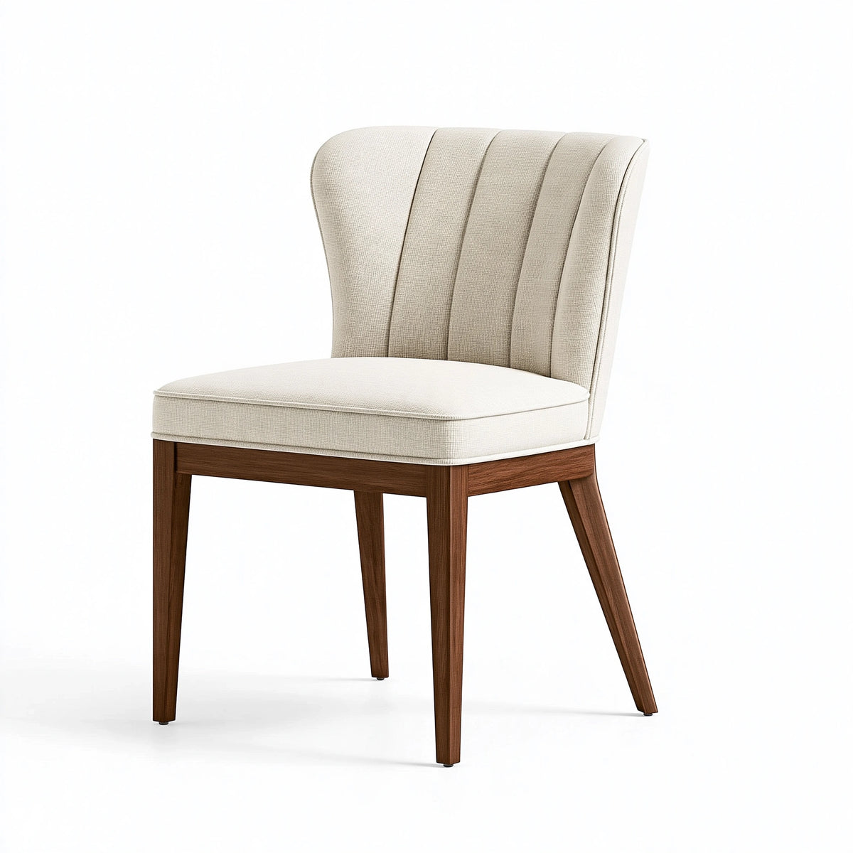 Chaise de salle à manger 50 x 60 x 90 cm textile beige bois brun style contemporain
