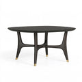 Table à manger ovale 180 x 100 x 75 cm en bois noir style contemporain