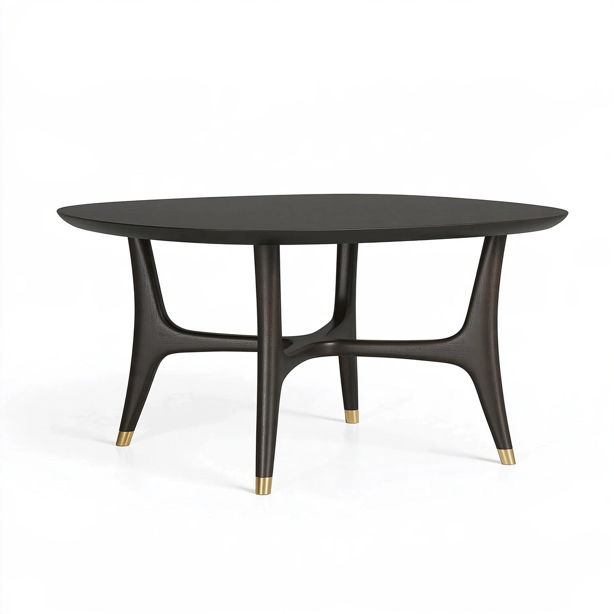 Table à manger ovale 180 x 100 x 75 cm en bois noir style contemporain