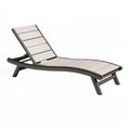 Bain de soleil 190 x 65 x 95 cm métal gris réglable pour extérieur