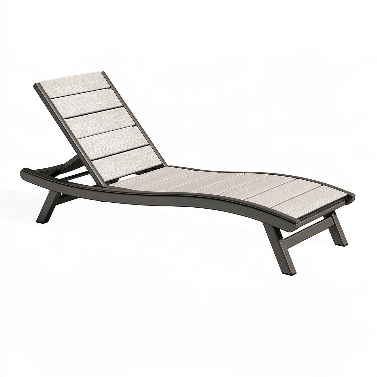 Bain de soleil 190 x 65 x 95 cm métal gris réglable pour extérieur